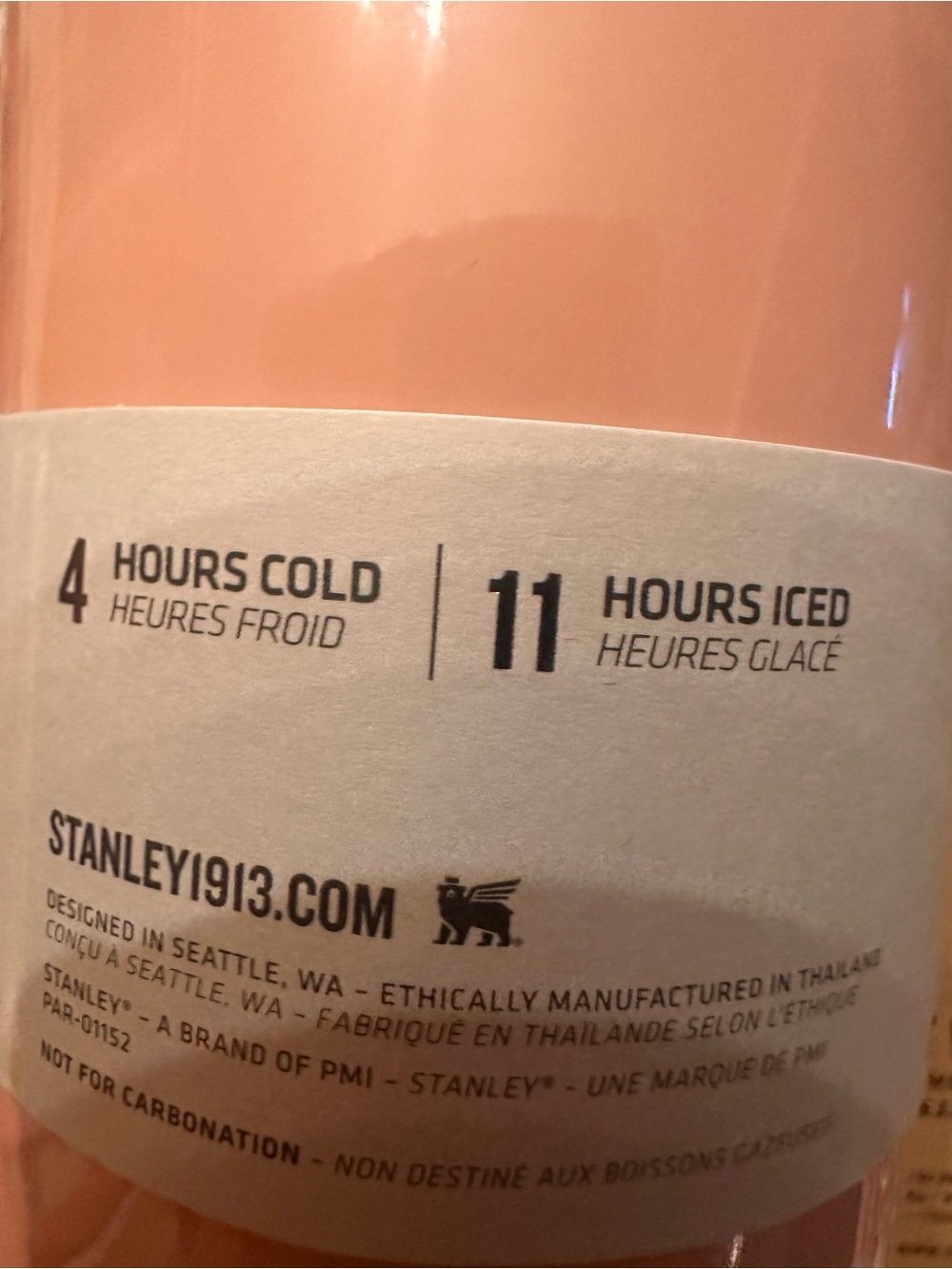 Stanley all day slim Bottle in Soft Pink - Picture 4 of 9